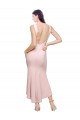 Sleeveless Pink Low Back Sheath High Neck High Low Evening Gown / Prom Dress / Bridesmaid Dress Lincoln