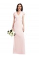 Cap Sleeves Pink A-Line V-Neck Formal Evening Gown / Prom Dress / Bridesmaid Dress Lincoln