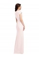 Cap Sleeves Pink A-Line V-Neck Formal Evening Gown / Prom Dress / Bridesmaid Dress Lincoln