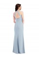Sleeveless Light Sky Blue Open Back A-Line Halter Neck Formal Evening Gown / Prom Dress / Bridesmaid Dress Lincoln