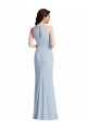 Sleeveless Light Sky Blue Trumpet Halter Neck Formal Dress / Bridesmaid Dress Lincoln
