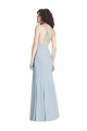 Sleeveless Light Sky Blue Criss Cross Open Back Trumpet Halter Neck Evening Dress / Bridesmaid Dress Lincoln
