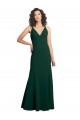 Sleeveless Midnight Green V-Back A-Line V-Neck Formal Dress / Bridesmaid Dress Lincoln