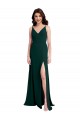 Sleeveless Midnight Green V-Back A-Line V-Neck Formal Evening Gown / Prom Dress / Bridesmaid Dress Lincoln