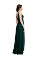 Sleeveless Midnight Green V-Back A-Line V-Neck Formal Evening Gown / Prom Dress / Bridesmaid Dress Lincoln