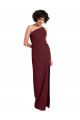 Sleeveless Burgundy Gold Sheath One Shoulder Formal Evening Gown / Prom Dress / Bridesmaid Dress Lincoln