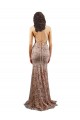 Sleeveless Rose Gold Backless Mermaid V-Neck Formal Evening Gown / Prom Dress / Bridesmaid Dress Lincoln