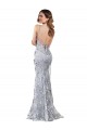 Sleeveless Silver Backless Mermaid V-Neck Formal Evening Gown / Prom Dress / Bridesmaid Dress Lincoln
