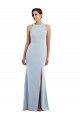 Sleeveless Light Sky Blue Open Back Trumpet Halter Neck Formal Evening Gown / Prom Dress / Bridesmaid Dress Lincoln