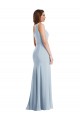 Sleeveless Light Sky Blue Trumpet One Shoulder Formal Evening Gown / Prom Dress / Bridesmaid Dress Lincoln