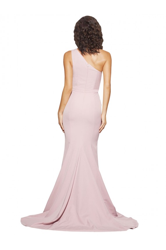 Sleeveless Mauve Sheath One Shoulder Semi Formal Evening Dress / Prom Dress / Bridesmaid Dress Lincoln