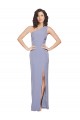 Sleeveless Smoke Blue Sheath One Shoulder Formal Evening Gown / Prom Dress / Bridesmaid Dress Lincoln