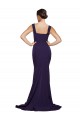 Sleeveless Dark Navy Sheath Square Neck Semi Formal Evening Dress / Prom Dress / Bridesmaid Dress Lincoln
