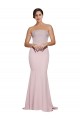 Sleeveless Mauve Low Back Sheath Strapless Formal Evening Gown / Prom Dress / Bridesmaid Dress Lincoln