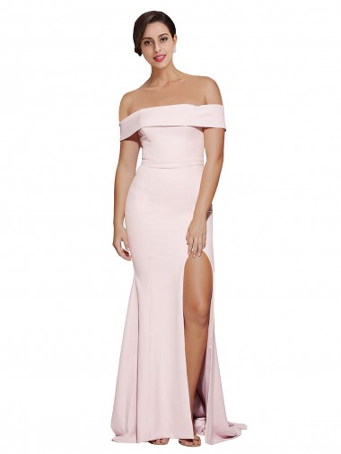 Sleeveless Pink Low Back Sheath Square Neck Formal Evening Gown / Prom Dress / Bridesmaid Dress Lincoln