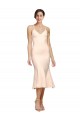 Sleeveless Nude Low Back Sheath V-Neck Evening Gown / Prom Dress / Bridesmaid Dress Lincoln