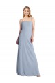 Sleeveless Smoke Blue Criss Cross Open Back A-Line Square Neck Prom Dress / Bridesmaid Dress Lincoln