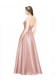 Sleeveless Low Back A-Line Sweetheart Black Tie Evening Gown / Prom Dress / Bridesmaid Dress Lincoln