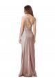 Sleeveless Dusty Pink Open Back Sheath One Shoulder Formal Evening Gown / Prom Dress / Bridesmaid Dress Lincoln