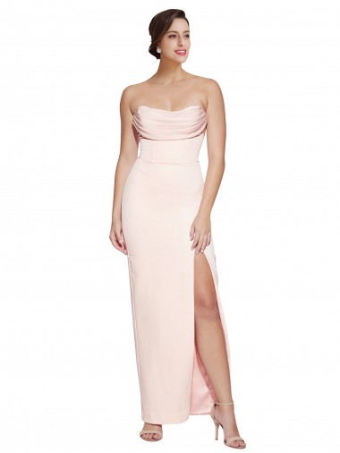 Sleeveless Low Back Mermaid Cowl Neck Formal Evening Gown / Prom Dress / Bridesmaid Dress Lincoln