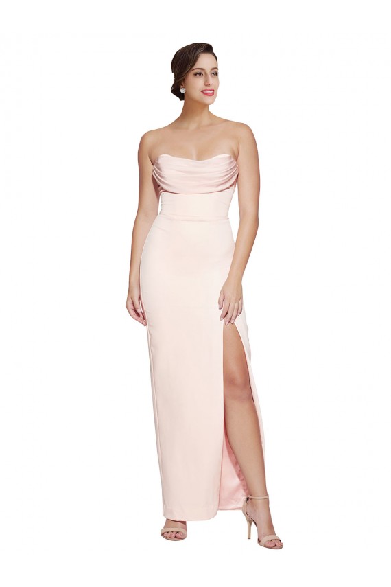 Sleeveless Low Back Mermaid Cowl Neck Formal Evening Gown / Prom Dress / Bridesmaid Dress Lincoln