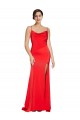 Sleeveless Red Low Back Sheath Cowl Neck Formal Evening Gown / Prom Dress / Bridesmaid Dress Lincoln