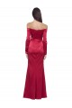 Long Sleeves Dark Red Sheath Sweetheart Formal Evening Gown / Prom Dress / Bridesmaid Dress Lincoln