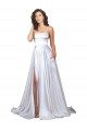 Sleeveless White A-Line Spaghetti Straps Beach Wedding Dress Lincoln