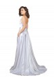 Sleeveless White A-Line Spaghetti Straps Beach Wedding Dress Lincoln