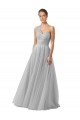 Sleeveless Silver A-Line One Shoulder Bridesmaid Gown Lincoln
