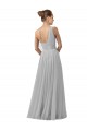 Sleeveless Silver A-Line One Shoulder Bridesmaid Gown Lincoln
