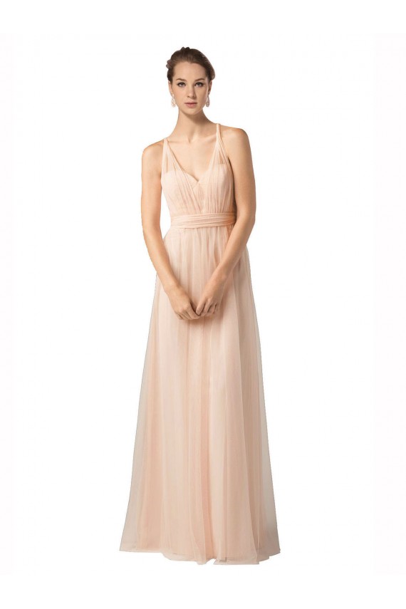 Sleeveless Nude A-Line Sweetheart Bridesmaid Dress / Evening Dress Lincoln