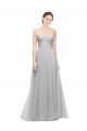 Sleeveless Silver A-Line Sweetheart Bridesmaid Dress Lincoln