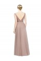 Sleeveless Blush A-Line V-Neck Bridesmaid Dress Lincoln