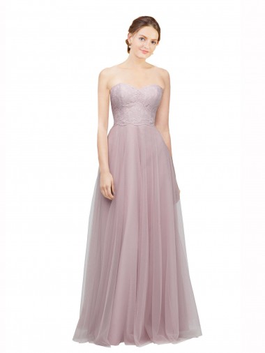 Sleeveless Light Lilac A-Line Sweetheart Bridesmaid Dress / Evening Dress Lincoln