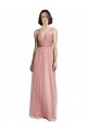 Sleeveless Rose Pink A-Line V-Neck Bridesmaid Dress Lincoln