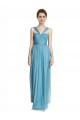 Sleeveless Sky Blue A-Line Spaghetti Straps Bridesmaid Dress Lincoln