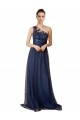 Sleeveless Dark Navy A-Line Tulle One Shoulder Bridesmaid Dress Lincoln