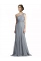 Sleeveless Slate Grey Mermaid One Shoulder Bridesmaid Dress Lincoln