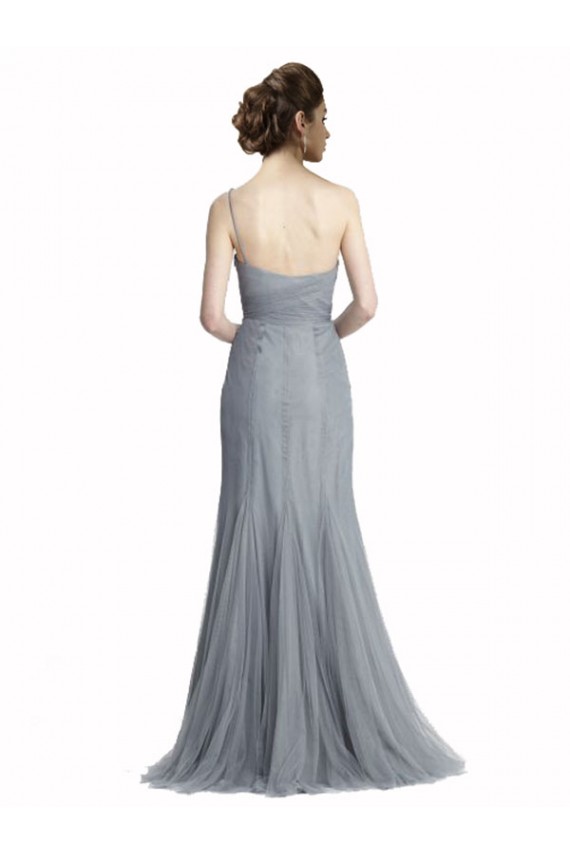 Sleeveless Slate Grey Mermaid One Shoulder Bridesmaid Dress Lincoln