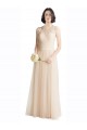 Sleeveless Ivory A-Line Bateau Neck Bridesmaid Dress Lincoln