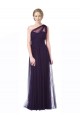 Sleeveless Plum A-Line One Shoulder Bridesmaid Dress Lincoln