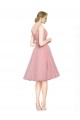 Sleeveless Pink A-Line V-Neck Bridesmaid Gown Lincoln