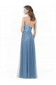 Sleeveless Low Back A-Line Satin & Tulle Strapless Bridesmaid Dress Lincoln
