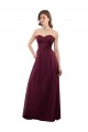 Sleeveless Burgundy Low Back A-Line Sweetheart Bridesmaid Dress Lincoln