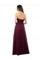 Sleeveless Burgundy Low Back A-Line Sweetheart Bridesmaid Dress Lincoln