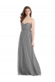 Sleeveless Slate Grey A-Line Sweetheart Bridesmaid Gown Lincoln