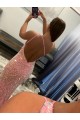 Sleeveless Pink Sheath One Shoulder Prom Dress Lincoln