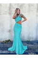 Sleeveless Shown Color Mermaid One Shoulder Prom Dresses Lincoln