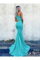 Sleeveless Shown Color Mermaid One Shoulder Prom Dresses Lincoln